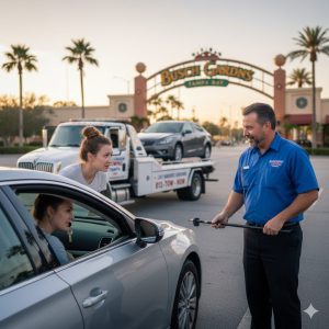 Professional lockout service and roadside assistance at Busch Gardens Tampa Bay - Millennium Towing